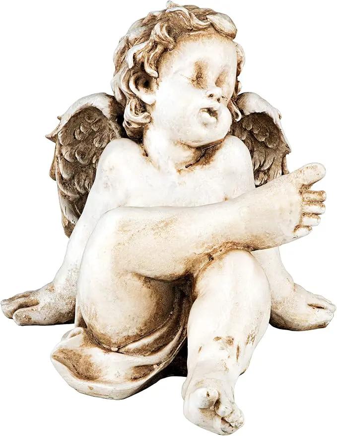 Design Toscano Pause for Repose Garden Angel Statue by GreenHaven Gardens