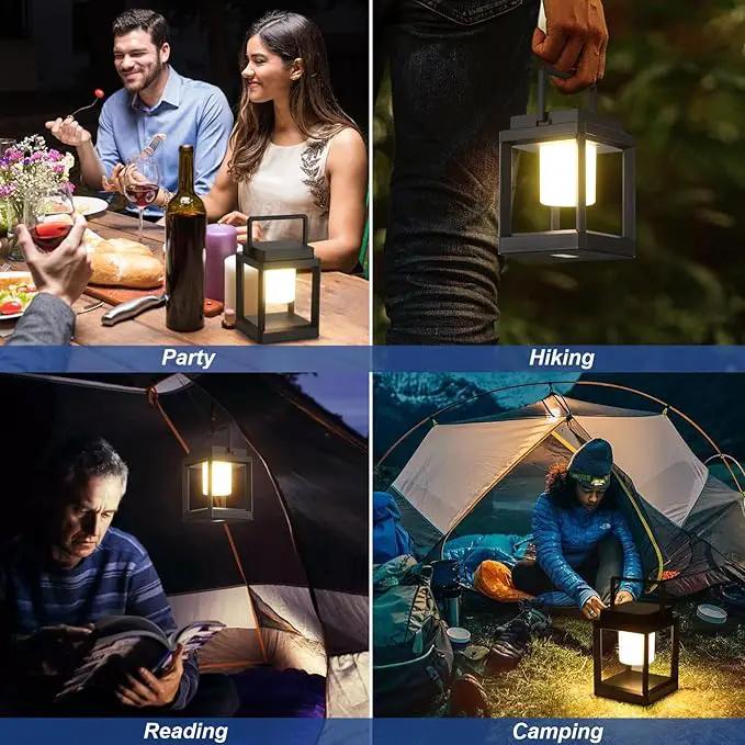 Solar Lantern Outdoor Table Lamp: Portable Hanging LED Lights - Waterproof Decorative Lights for Patio Camping by GreenHaven Gardens