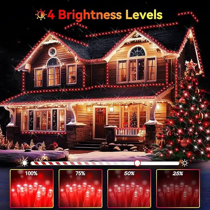 Hezbjiti 2 Pack 1000 LED 403 FT Christmas String Lights Outdoor, 8 Lighting Modes IP44 Waterproof Fairy Lights with Timer and Dimmable Function for Party Tree Decorations (Red, Clear Wire) by GreenHaven Gardens