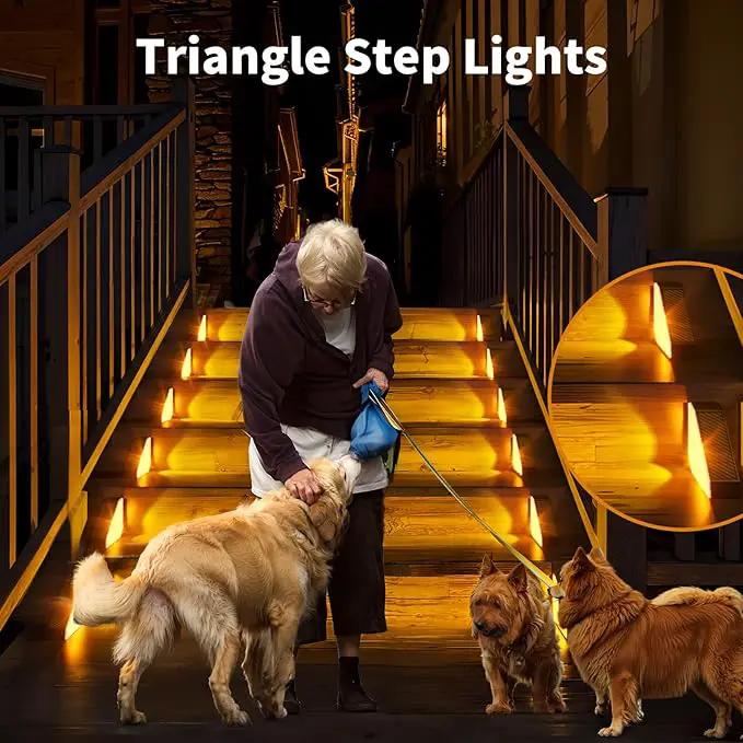 KINKAI Solar Step Lights for Outside, 10 Pack Outdoor Stair Light Waterproof Step Lighting for Garden, Patio, Yard, Front Door, Porch Decor (Warm Light) by GreenHaven Gardens
