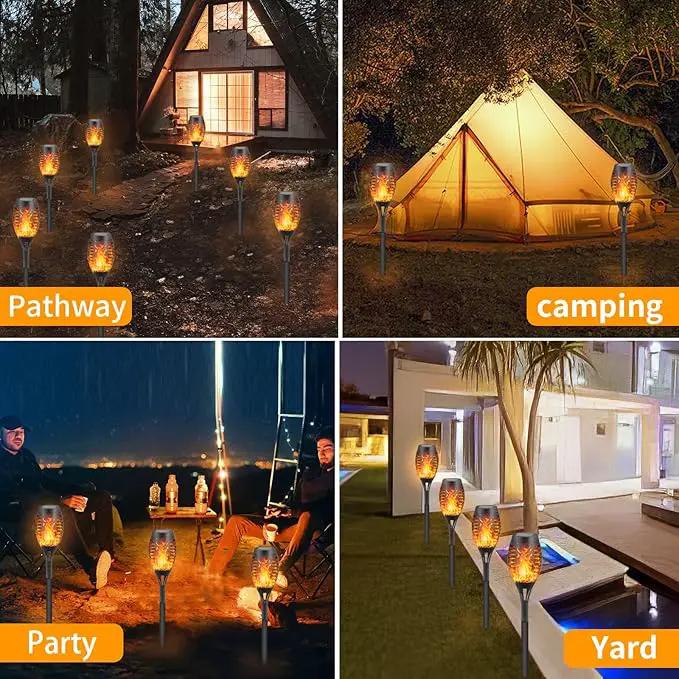 12-Pack Solar Flickering Flame Torches – Waterproof Solar Garden Lights, Outdoor Solar Lights for Yards, and Flame Torches for Patio and Pathway Decorations by GreenHaven Gardens