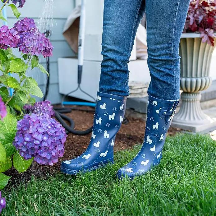 Western Chief Women's Tall Waterproof Rain Boot Outdoor Garden Shoes by GreenHaven Gardens