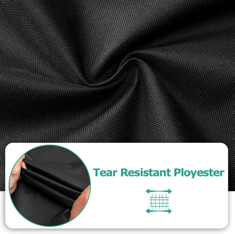SunPatio Gas Grill Cover 60 Inch, Outdoor Heavy Duty Waterproof Barbecue Gas Cover, UV and Fade Resistant, All Weather Protection Compatible for Weber Charbroil Brinkmann Grills and More, Black by GreenHaven Gardens