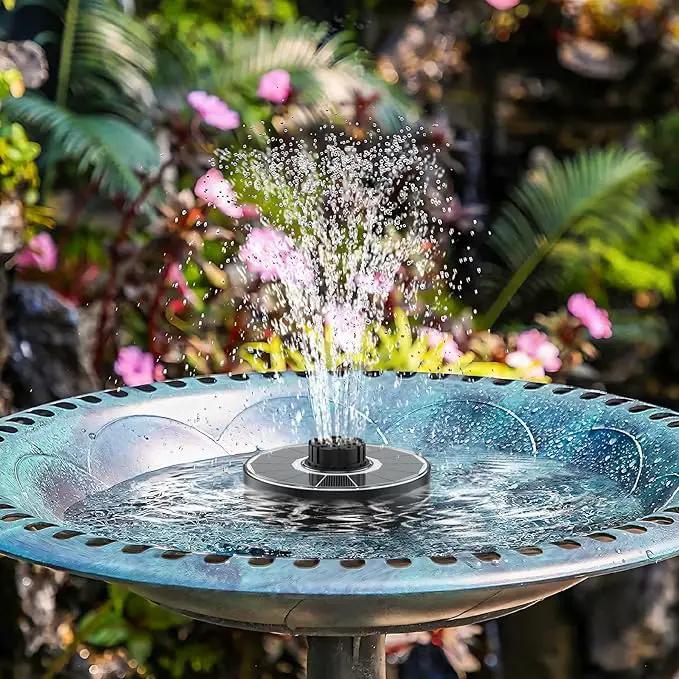 Solar Fountain Pump, Upgrade 1.8W Solar Fountain for Bird Bath with 6 Spray Patterns, Floating Solar Powered Water Fountain Pump for Bird Bath, Garden, Pond, Pool, Outdoor by GreenHaven Gardens
