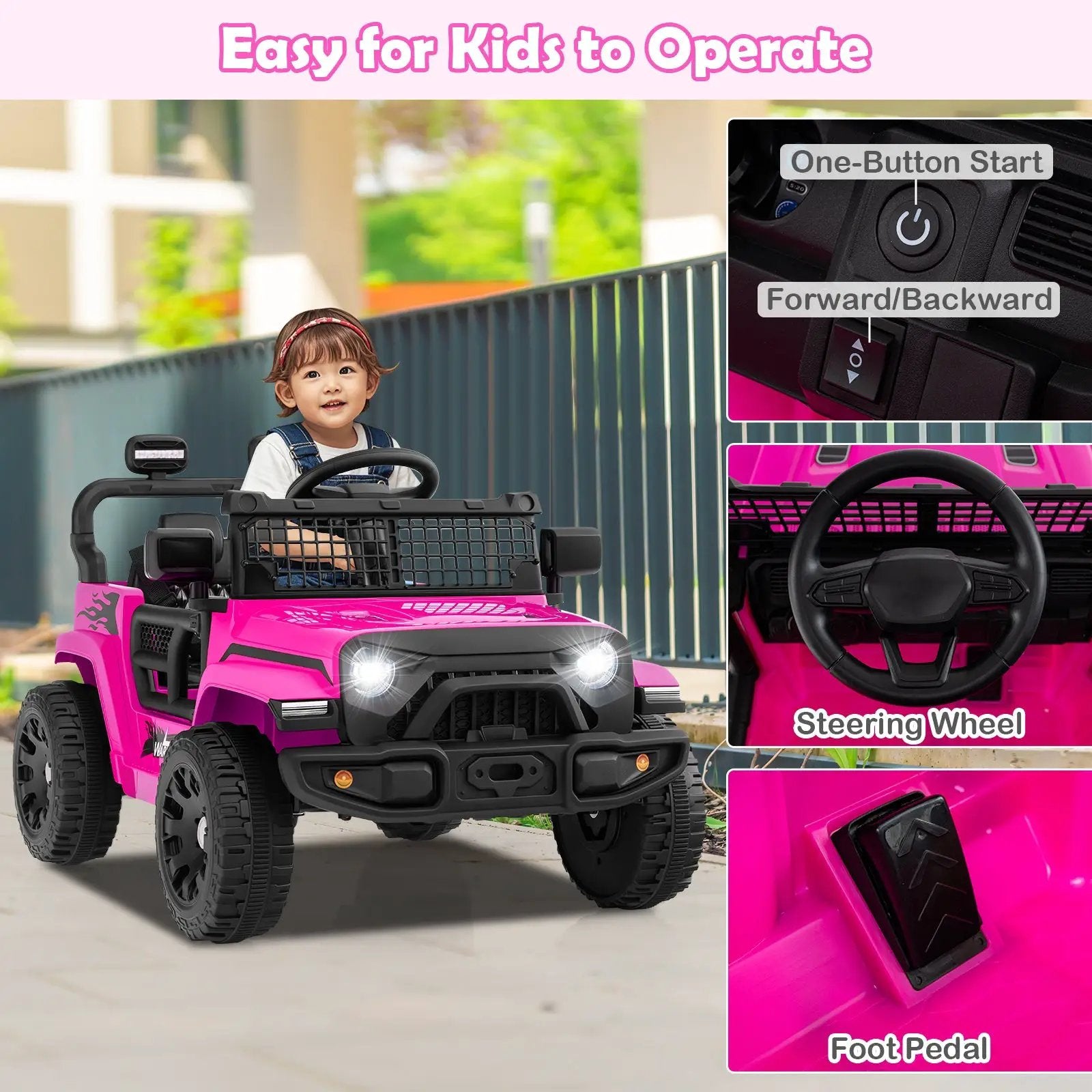 12V Kids Ride on Truck Car Battery Powered Electric Vehicle by DirectDeals