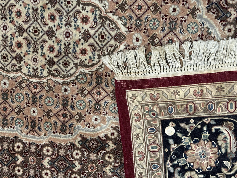 Sino Persian Rug 8x10, Herati, Elegant Oriental Carpet, Dark Maroon by Jewel Rugs