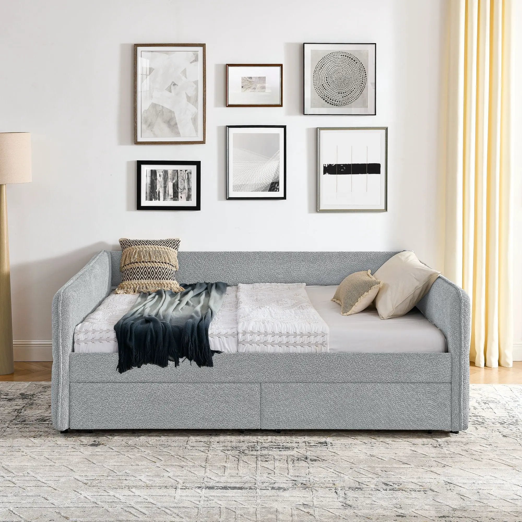 Upholstered Daybed & 2 Drawers by Unique Piece Furniture