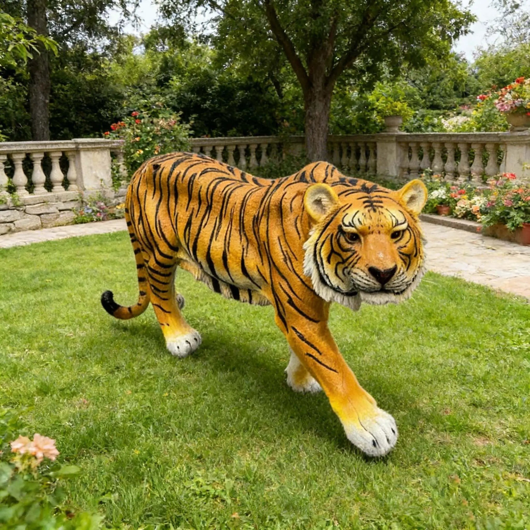 Simulated Tiger Resin Garden Statue by HouseOfZazla