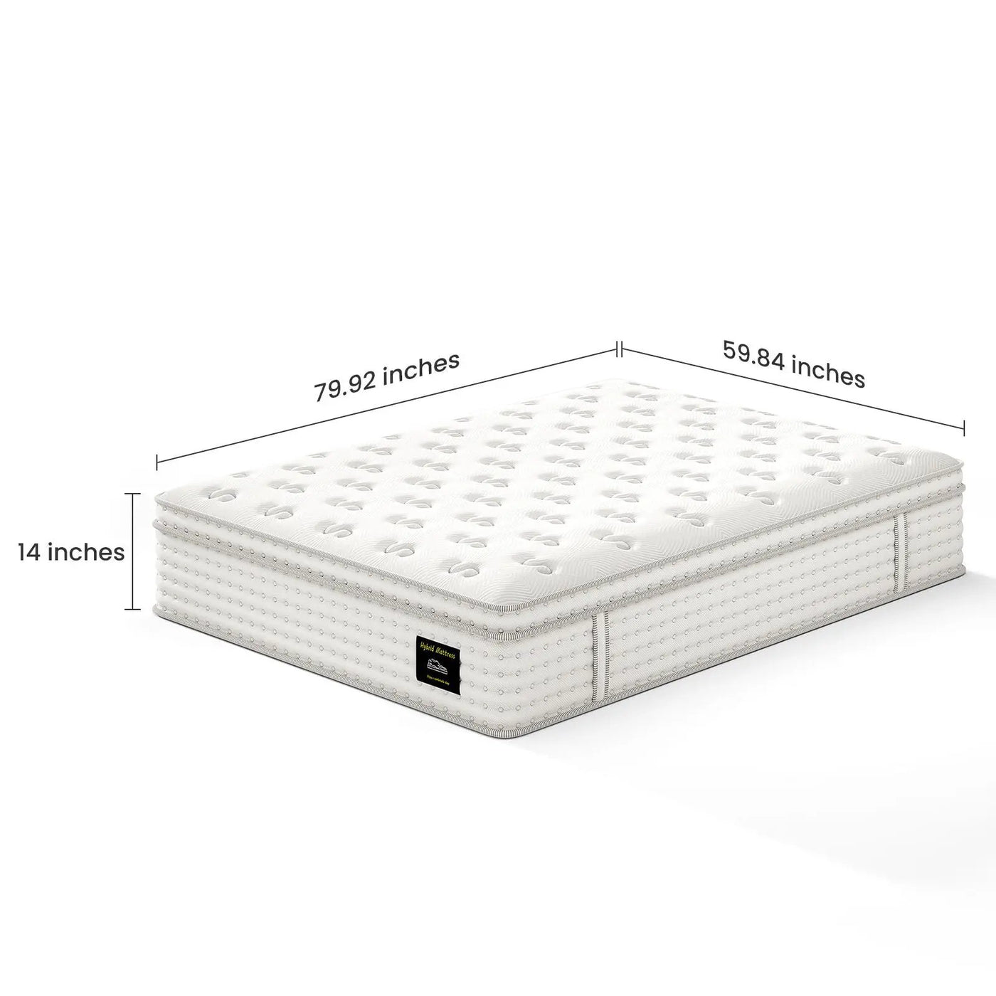 14" Hybrid Mattress with Memory Foam & Pocket Springs for Pressure Relief by HouseOfZazla