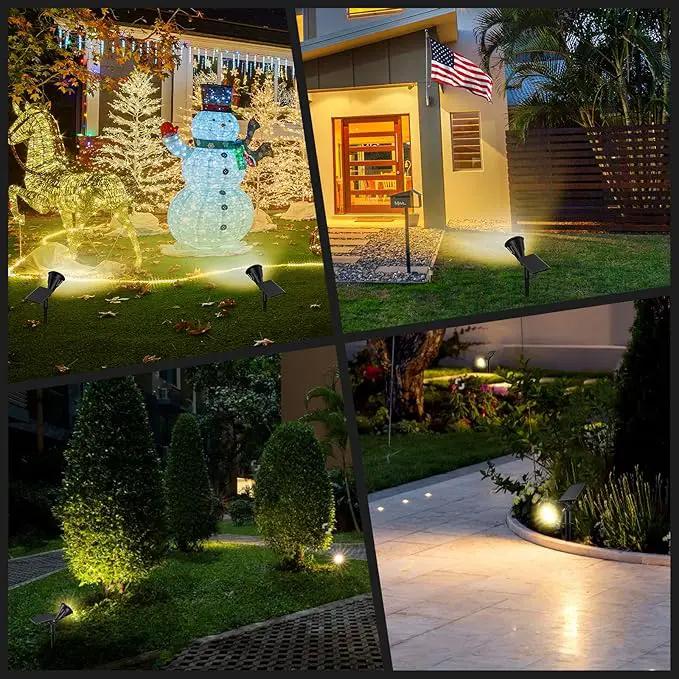 Solar Spot Lights Outdoor, 21 LEDs Solar Landscape Lights Auto On/Off with 3 Modes, IP67 Waterproof Solar Yard Spotlight Wall Lights, 2-in-1 Solar Outdoor Lights for Garden, Pathway, Pool by GreenHaven Gardens