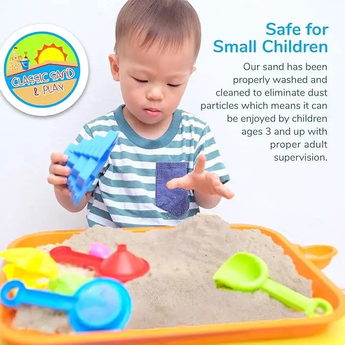 Classic Sand and Play Sand for Sandbox, Table, Therapy, and Outdoor Use, 40 lb. Bag, Natural, Non-Toxic, Wet Castle Building for Creativity and Stimulates Sensory Skills by GreenHaven Gardens
