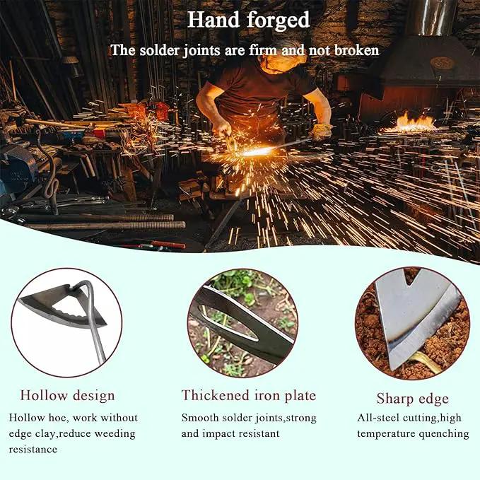 Garden Hoe All-Steel Hardened Hollow Hoe, Sharp Durable Garden Weeding Tools, Garden Edger Weeder Portable Household Vegetable Garden Shovel for Backyard Loosening Farm Planting Weeding by GreenHaven Gardens