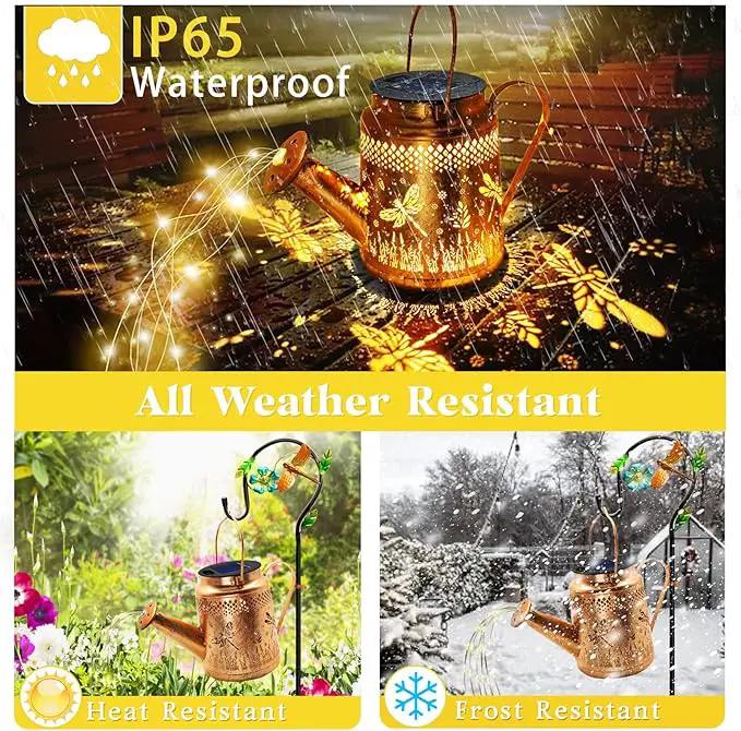 Solar Lights Outdoor Garden Decor, Dragonfly Hanging Watering Can Landscape Lights Waterproof Yard Decorations for Outside Porch Patio Backyard, Gardening Gift for Mom Grandma Women Birthday by GreenHaven Gardens