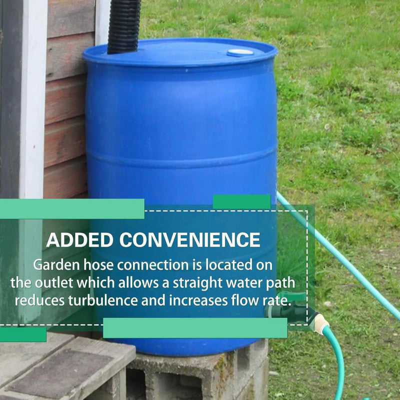 Plastics Rain Barrel Spigot, High Flow Valve Core, Large Flow Water Tank Faucet,3/4 NPS Inlet x 3/4 GHT Outlet Bulkhead Valve for Outdoor Plastic Bucket rainwater Drum Container Downspout Collector in by GreenHaven Gardens