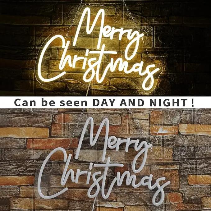 WLHOPE Merry Christmas Neon Sign,Warm White Christmas Neon Signs for Wall Decor,Dimmable Merry Christmas Led Signs for Christmas Party Backdrop Bedroom Window Bar Club Shop,Christmas Gift Decoration by GreenHaven Gardens