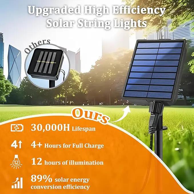 2-Pack 200FT Halloween Solar String Lights for Outside, 600 LED Extra-Bright Solar Light Outdoor with 19 Modes & Timer, Waterproof Fairy Solar Lights for Garden Patio Tree Decorations Orange & Purple by GreenHaven Gardens