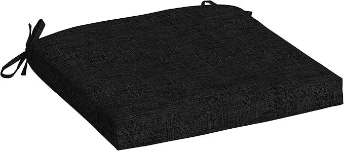 Arden Selections Rocking Chair Cushion, 19 x 18, Rain-Proof, Fade Resistant, Cushions for Rocking and Outdoor Chairs 18 x 19, Black Leala (Pack of 4) by GreenHaven Gardens
