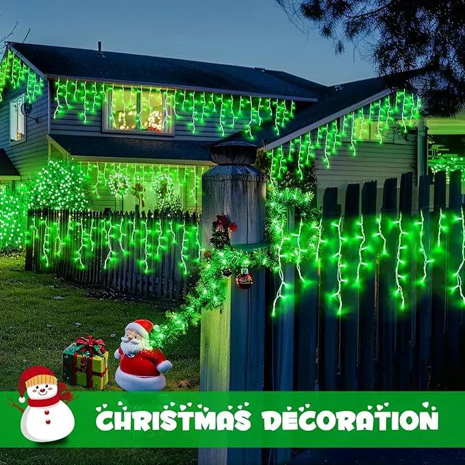 JMEXSUSS 400 LED 38.8F Green Icicle Lights for St Patricks Day Decorations, Green Christmas Lights Indoor Outdoor, Green String Icicle Lights for House Fireplace Party Yard Decoration by GreenHaven Gardens