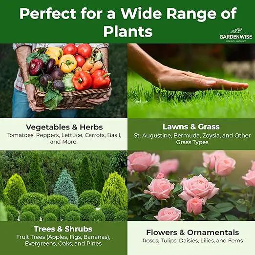 10-10-10 Plant Fertilizer Slow Release - 10 10 10 All Purpose Granular Garden Fertilizer for Vegetables, Tomato, Arborvitae, Shrubs, Rose, Flowers, Fruit, Fig Trees (2 QUARTS) by GreenHaven Gardens