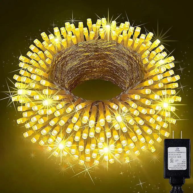 KNONEW 197FT 500 LED Christmas Lights Outdoor String Lights 8 Modes & Memory Fairy Light Plug in Waterproof LED String Lights for Xmas Yard Tree Wedding Party Holiday Decorations (Warm White) by GreenHaven Gardens