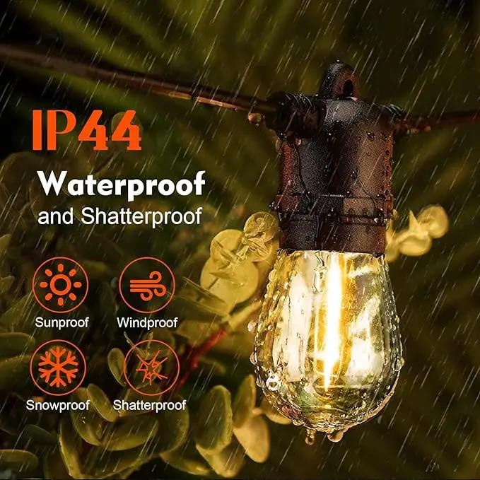 Shatterproof S14 LED Replacement Bulbs for Outdoor String Lights, 15 Pack 1W Equivalent to 11W Incandescent Bulb, Soft White 2200K, Dimmable, E26 Regular Base by GreenHaven Gardens