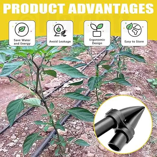 32Pcs Drip Irrigation Tubing Hole Punch & Fitting Insertion Tool with 1/2" 3/8” Drip Tube Closure Connectors End Cap Plugs for 5/8" 25/32" 1" Pipe Garden Greenhouse Agricultural Watering by GreenHaven Gardens