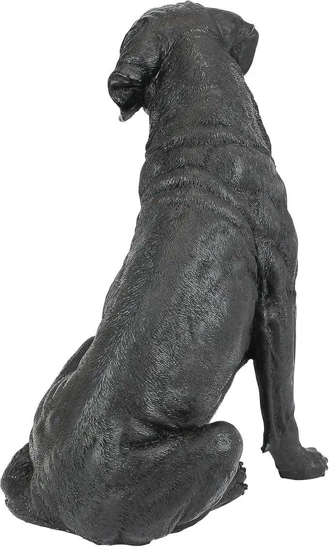 Design Toscano Labrador Retriever Dog Indoor/Outdoor Garden Statue, 9 Inch Wide, 15 Inch Tall, Cast Stone Resin, Black Painted Finish by GreenHaven Gardens