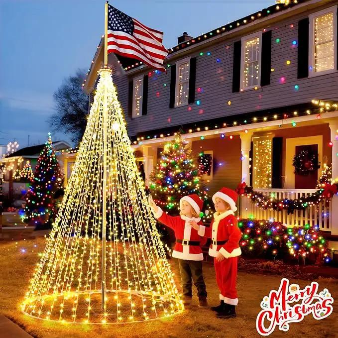 KNONEW 403ft 1000 LED Christmas String Lights Outdoor 8 Modes & Timer Fairy Light Plug in Waterproof LED Wedding Lights for Xmas Yard Tree Party Holiday Decorations (Warm White) by GreenHaven Gardens