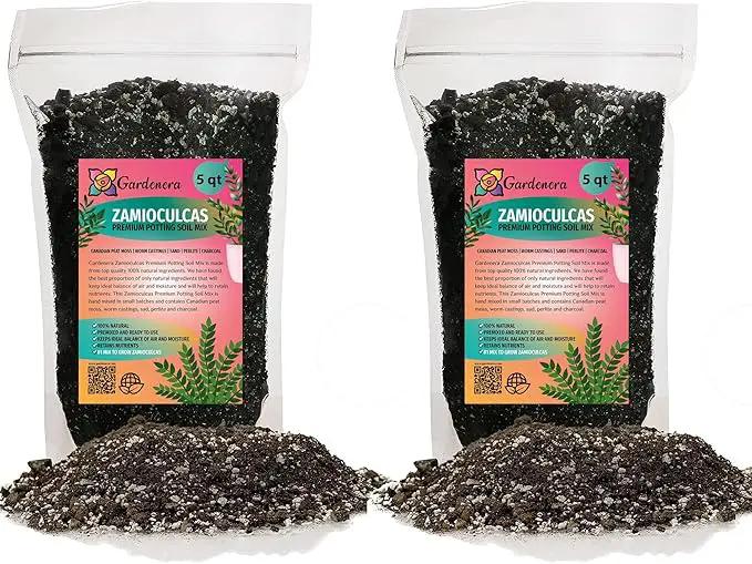 Zamioculcas Plant Potting Soil - All-Natural Blend for Thriving Zamioculcas Plants - Boosts Root Health and Distinctive Beauty - 10 Quart by GreenHaven Gardens