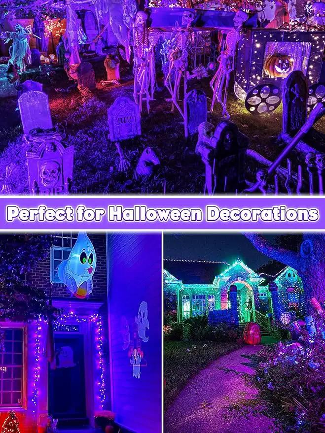 Outdoor Black Light Halloween Spotlight, 12W Purple Spotlights LED Blacklight, Waterproof Spot Landscape Lights with US Plug for Glow Party, Poster, Bar, Yard, Garden Gyms Decor (2Pack) by GreenHaven Gardens