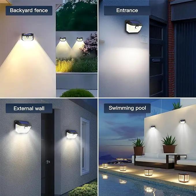 Solar Lights Outdoor Motion Sensor, 178 LED 300LM Waterproof IP65, Wall Mounted Security Light with 3 Modes, 270° Wide AngleWide Angle, Solar Powered for Garden, Yard, Patio, Front Door(4Pack) by GreenHaven Gardens