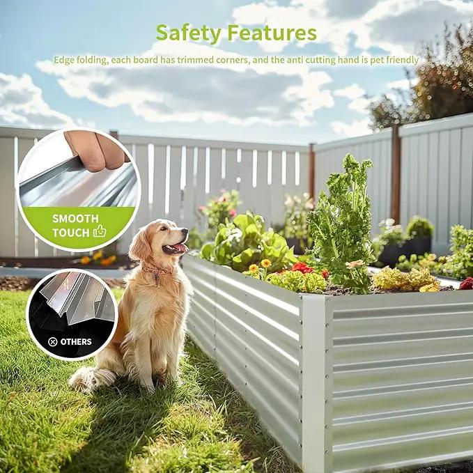 6X2X1FT-2P Galvanized Raised Garden Beds Outdoor,Planter Raised Beds for Gardening, Vegetables, Flowers,Large Metal Garden Box,Deep Plant Flower pots Outdoor. by GreenHaven Gardens
