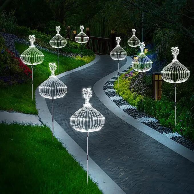 8 Pack Outdoor Solar Garden Lights, Firework Lights Solar Powered 8 Modes, Solar Landscape Lamp Outside Decor with Remote Control,120 LED Waterproof DIY String Lights for Yard Pathway Decoration by GreenHaven Gardens