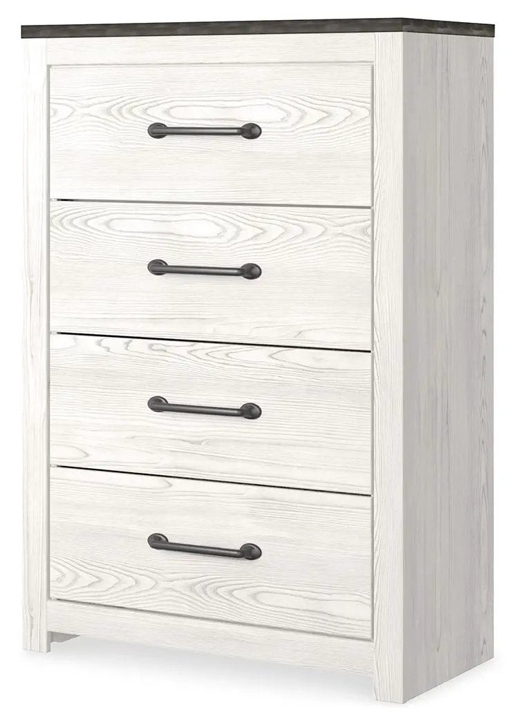 Gerridan - Four Drawer Chest - White / Gray by Unique Piece Furniture