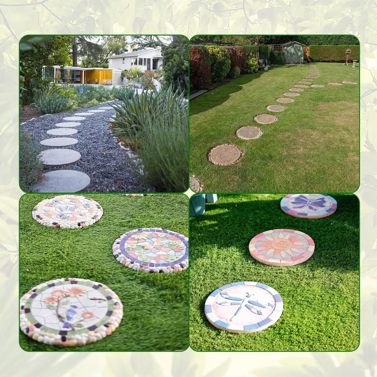 Reusable Mold Tray for Stepping Stone 3 Size Soft PlasticCement Molds for Concrete and Stained Glass Round by GreenHaven Gardens