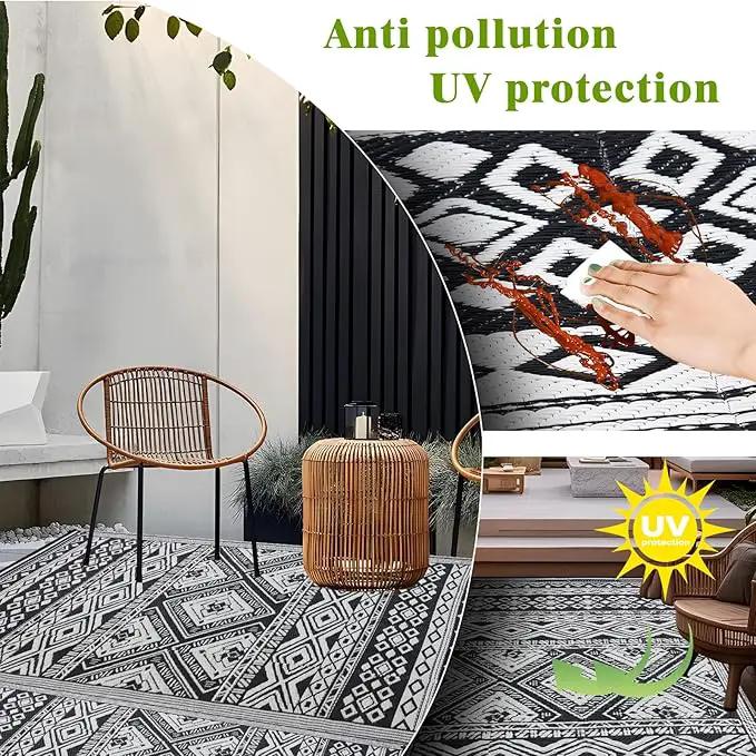 Outdoor Rug 8x10 ft Waterproof, Reversible Outdoor Plastic Straw Rug for Patios Clearance, Outdoor Area Rug Carpet RV Mat for Camping Backyard Deck Porch by GreenHaven Gardens
