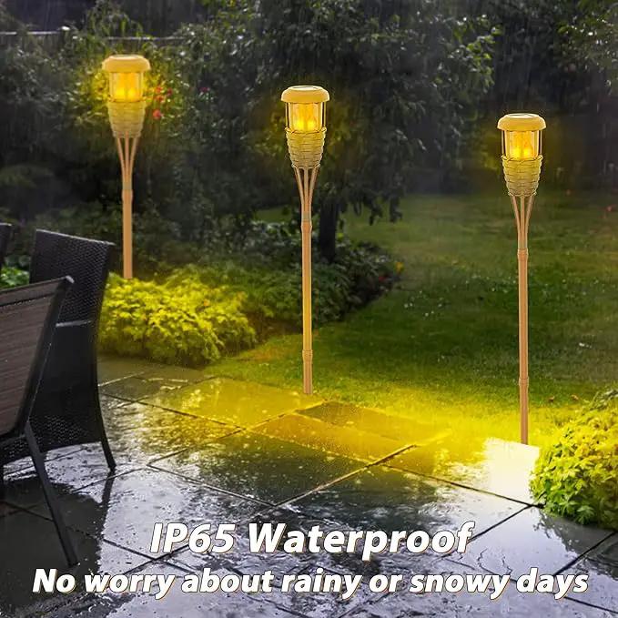 Solar Outdoor Lights, Solar Torch Lights Outdoor Flickering Flame, Outdoor Decorations for Patio Path Yard - 8 Pack by GreenHaven Gardens