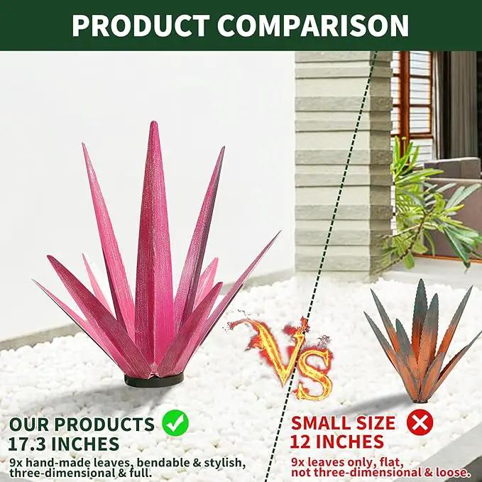 Large Tequila Rustic Sculpture, Metal Yard Art, Metal Agave Plants Outdoor Decor, Agave Metal Plants for Yard by GreenHaven Gardens