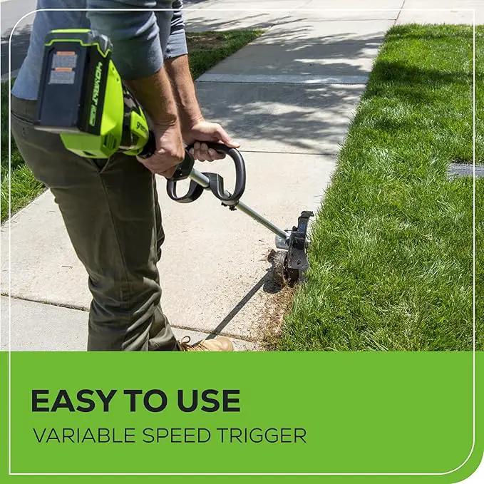 Greenworks 40V 8" Brushless Edger, 4.0Ah USB Battery and Charger Included by GreenHaven Gardens