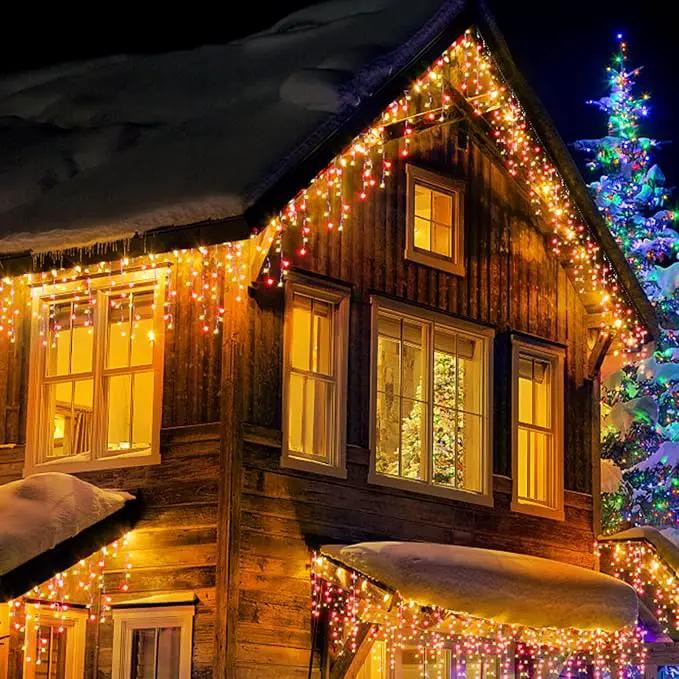 Hezbjiti Christmas Lights Decorations Outdoor, 1600LED 164FT Curtain Fairy Lights 8 Modes 320 Drops Fairy String Curtain Lights for Christmas Decor Eaves Window Party Yard Garden by GreenHaven Gardens
