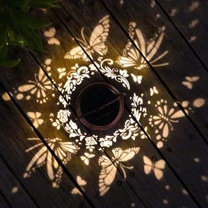 Solar Lanterns Outdoor Waterproof Butterfly Garden Decor Birthday Gifts for Women Mom Grandma, Hanging Solar Lights Metal Lantern Decoration Outside for Yard, Patio, Backyard, Porch by GreenHaven Gardens