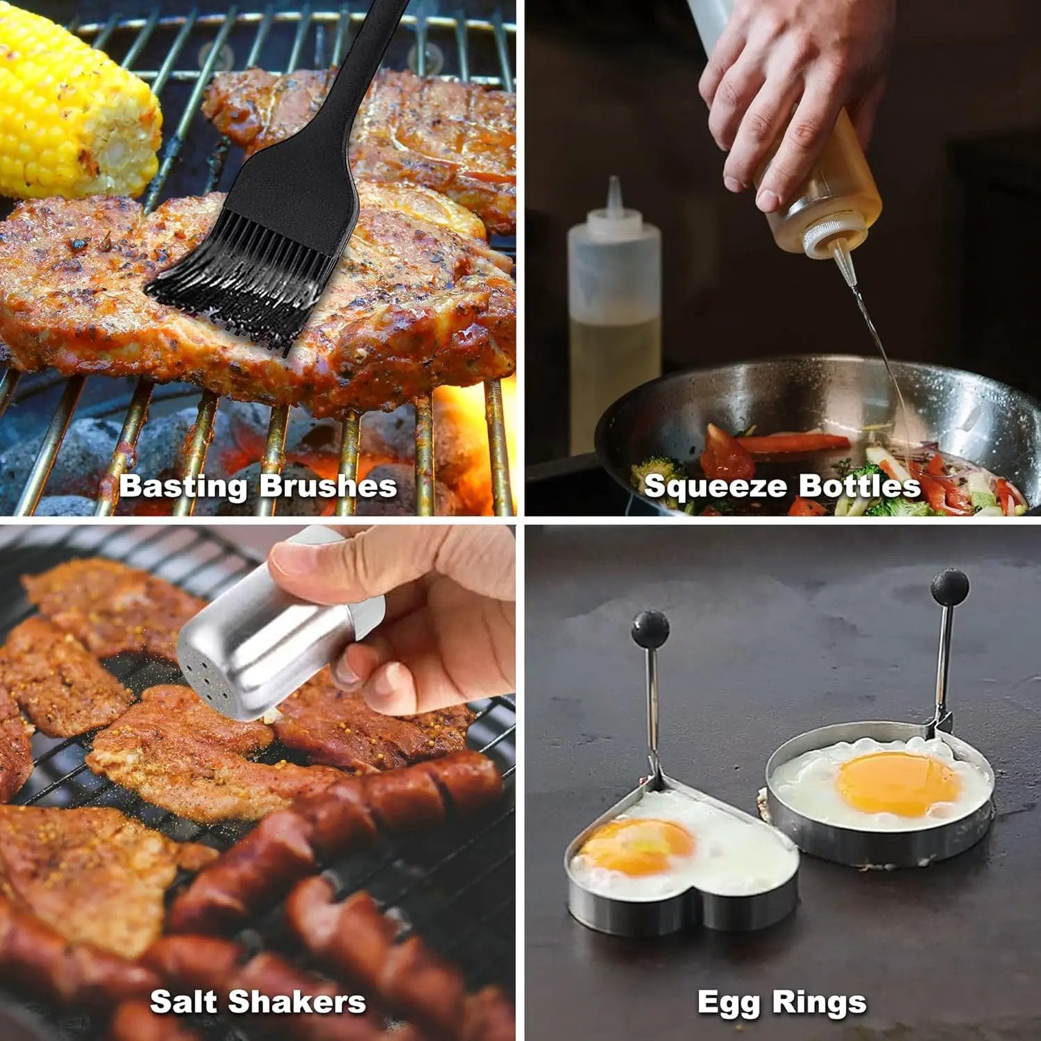 ROMANTICIST 29PCS Griddle Accessories Set - Flat Top Teppanyaki Spatula Set with Scraper, Basting Cover for Camp Chef- Home Cooking Griddle and Outdoor BBQ Gifts for Christmas by GreenHaven Gardens