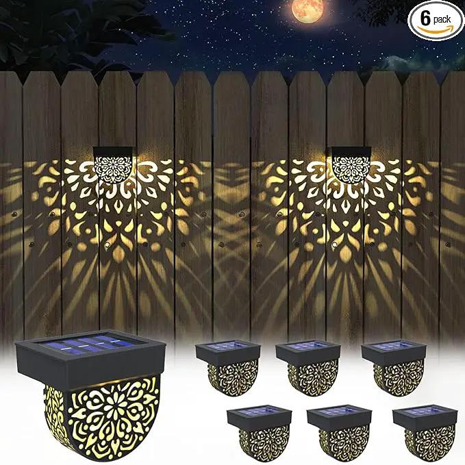 Solar Fence Lights 6 Pack Solar Deck Lights Outdoor Waterproof LED Solar Powered Step Wall Lights Outdoor Decorations Decorative for Front Door by GreenHaven Gardens