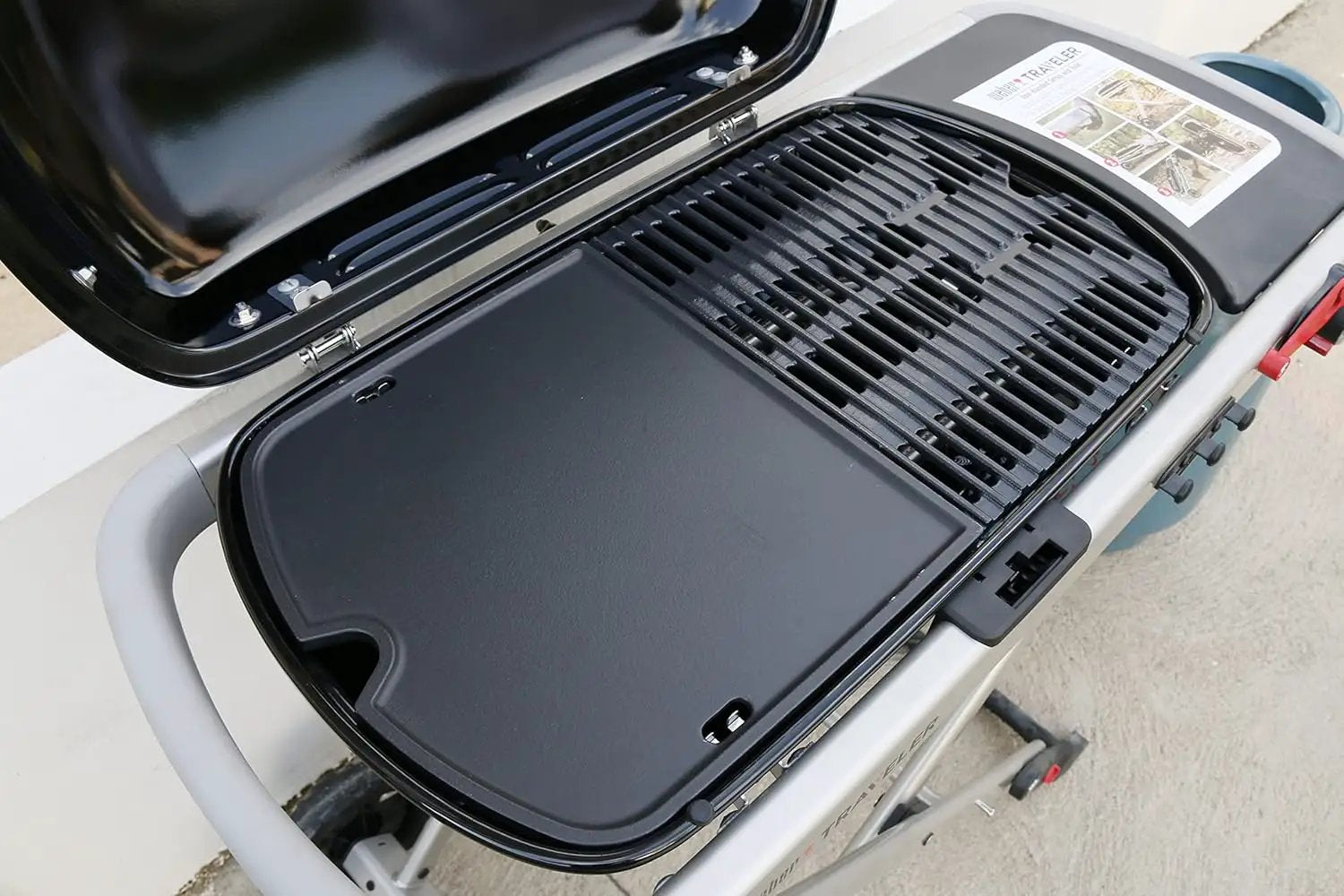 Uniflasy Cast Iron Griddle for Weber Traveler Portable Gas Grill, fits Weber 9010001 Traveler Portable Gas Grill, Cooking Griddle by GreenHaven Gardens