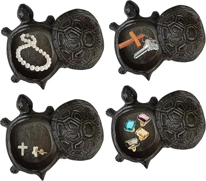 BSTGIFTS Cast Iron Turtle Key Hider - Spare Key Holder - Garden Decoration Turtle, Jewelry Trinkets Box for Key, Ear Studs, Ring, Paper Clip (Antique Brown)… by GreenHaven Gardens