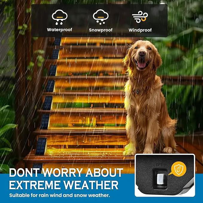 SOLPEX Solar Step Lights for Outside, 24 LEDs Solar Stair Lights Outdoor Waterproof Decor for Porch, Front Door, Stair, Step, Deck, Fence, Balcony, Patio, Wall, Yard, Garden(6 Pack, Warm White) by GreenHaven Gardens
