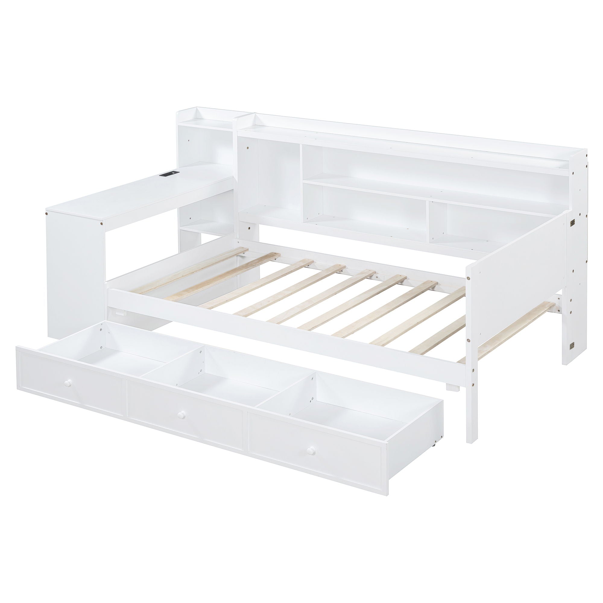 Daybed With 3 Drawers USB Ports And Desk by HouseOfZazla