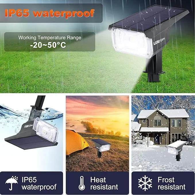 Solar Spot Lights, IP65 Waterproof 40 LEDs Landscape Spotlights,USB & Solar Powered Wall Lights Dark Sensing Auto On/Off,3 Modes Outdoor Solar Garden Lights for Yard Porch 2 Pack by GreenHaven Gardens