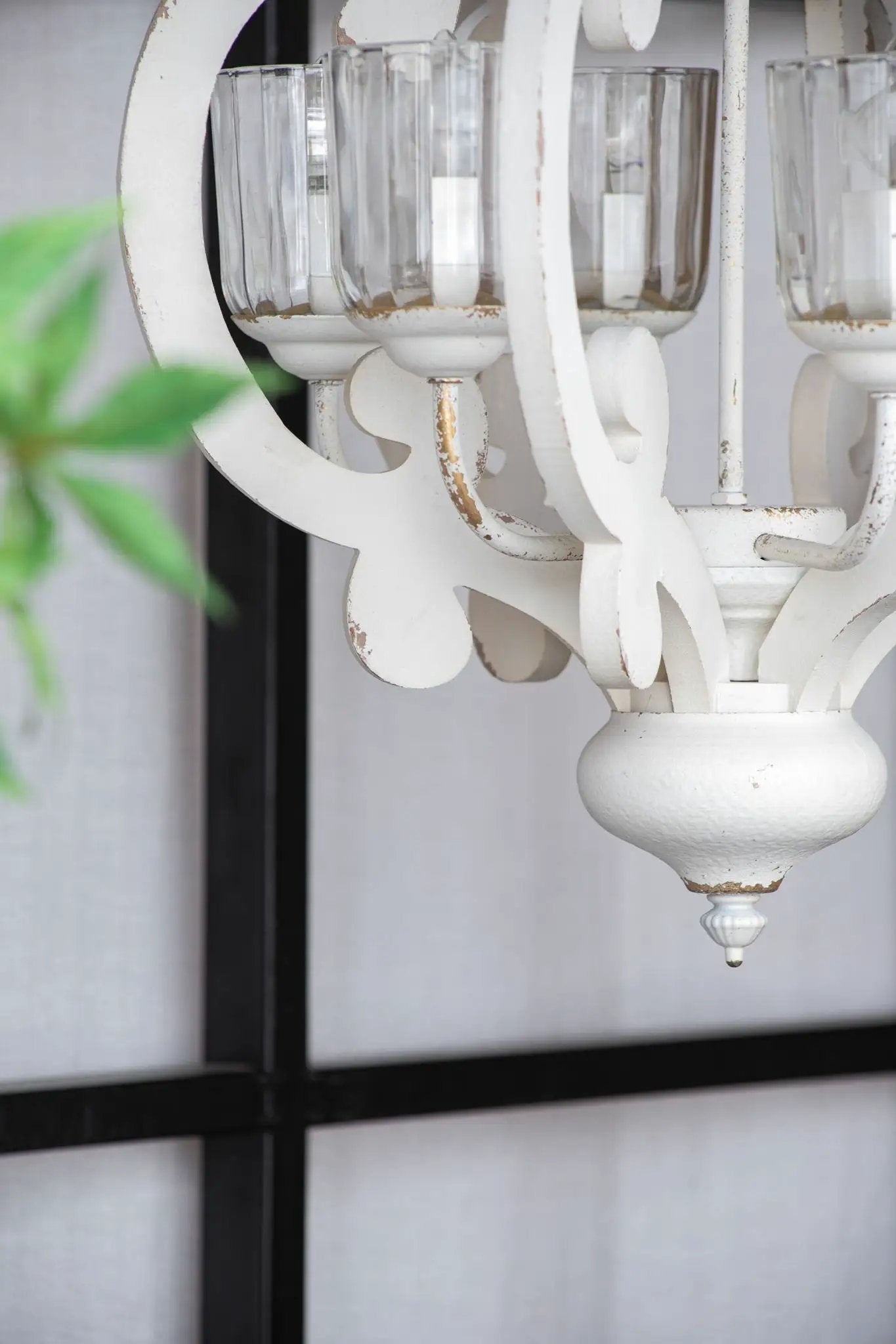 Farmhouse Chandelier, 6 Light Wood Chandelier Pendant Light Fixture With Adjustable Chain For Dining Room Living Room Entryway, Bulb Not Included by HouseOfZazla