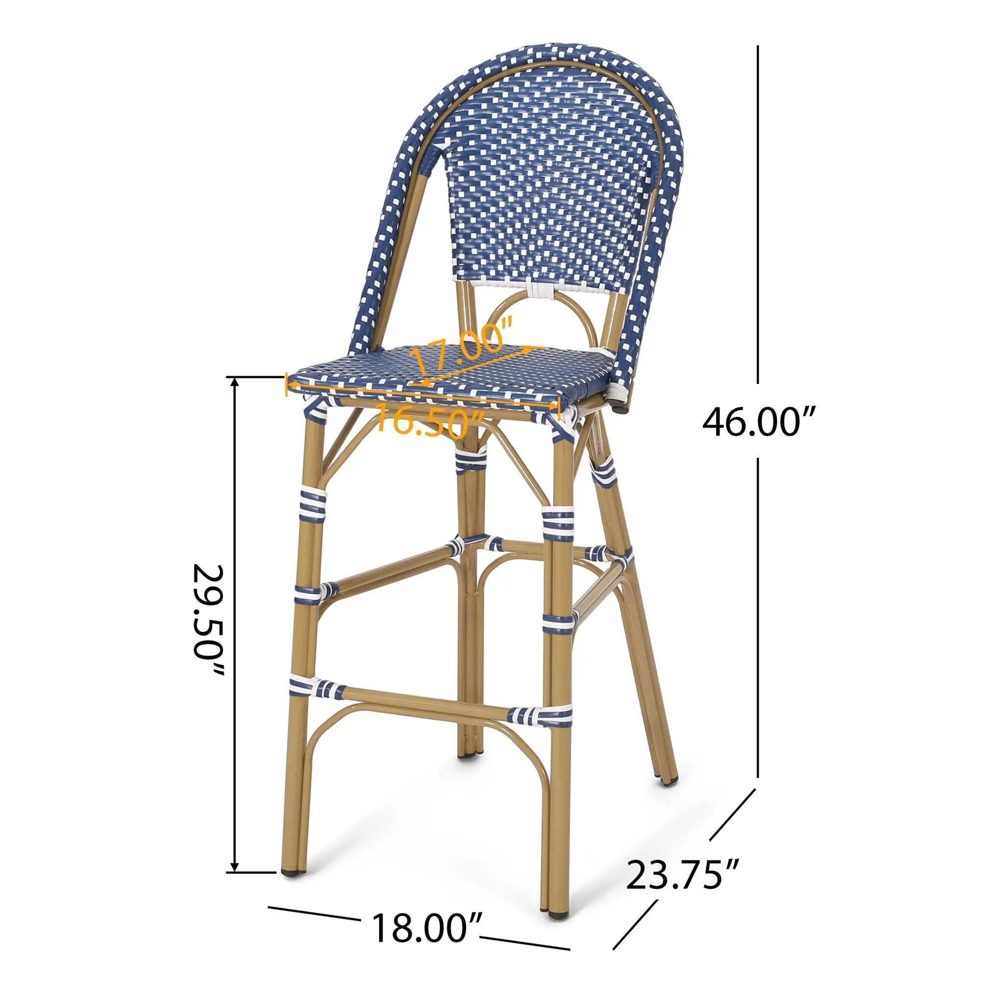 Outdoor PE Rattan French Barstool Set by HouseOfZazla